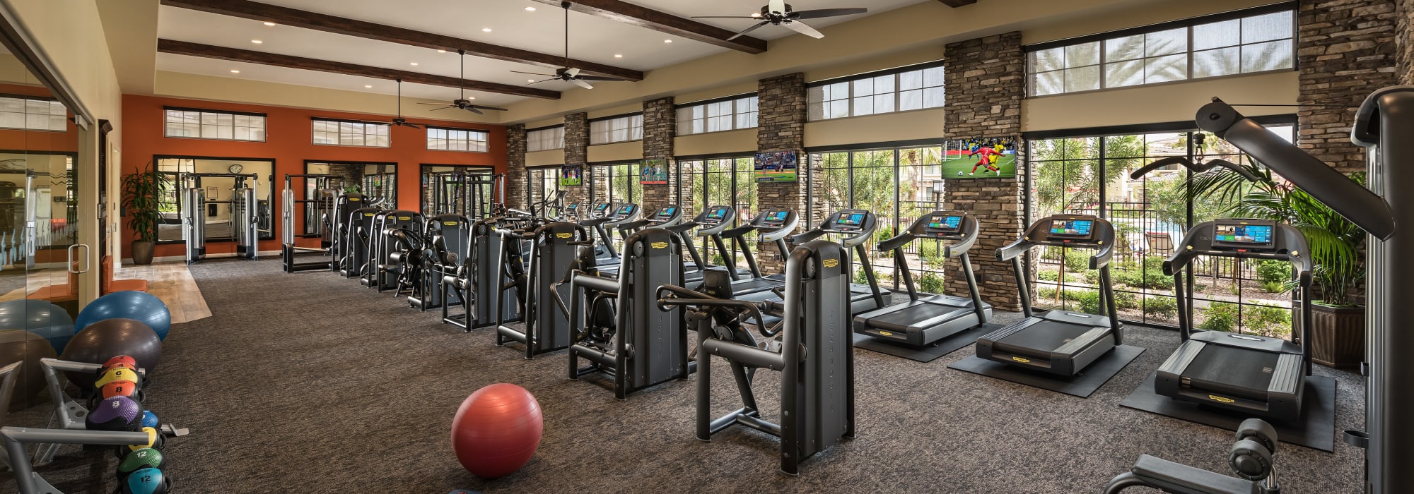 Luxury fitness center at San Valencia in Chandler, Arizona
