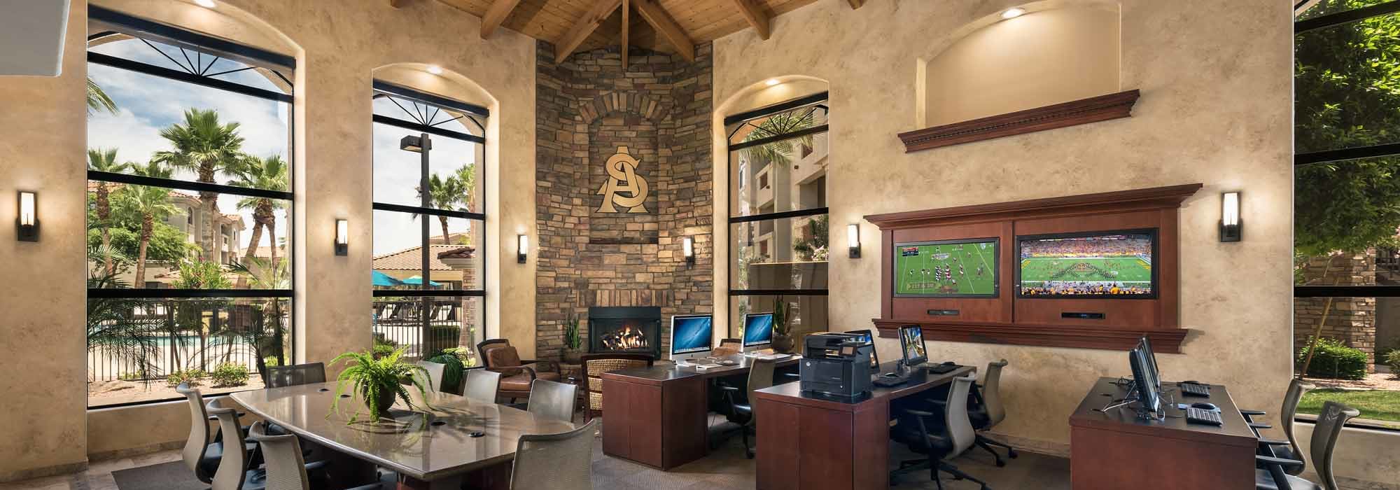 Cyber Cafe and clubhouse at San Marbeya in Tempe, Arizona