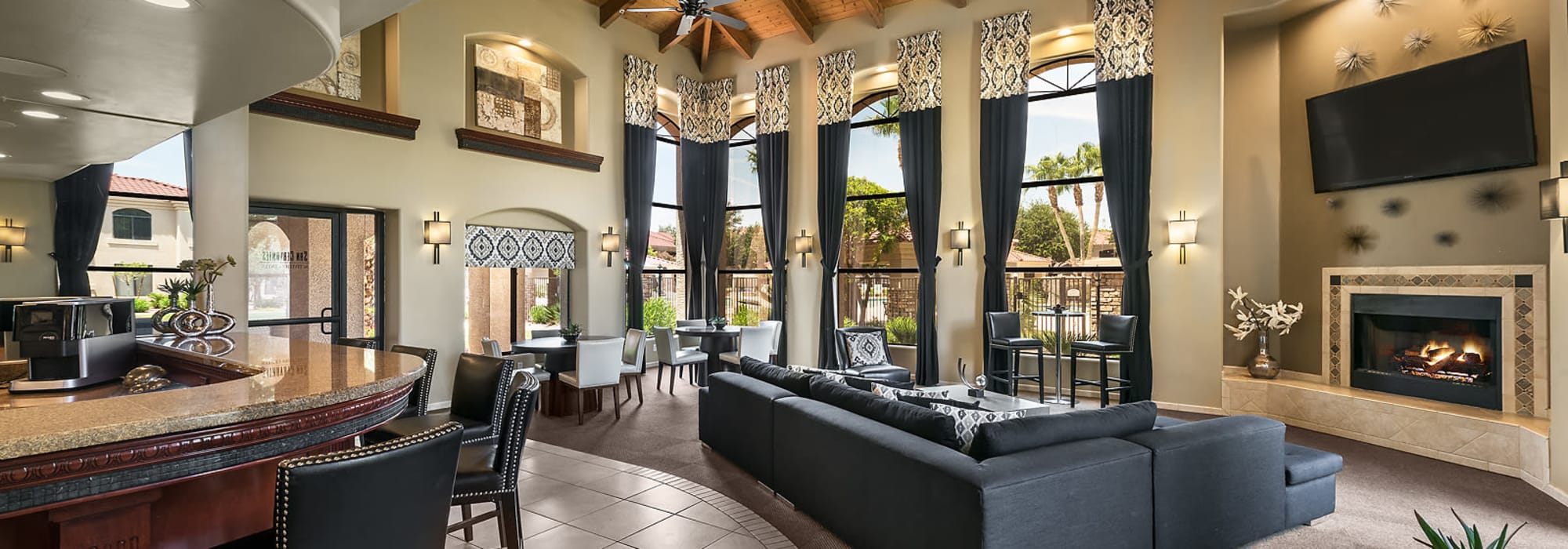 Spacious clubhouse to entertain friends and family at San Cervantes in Chandler, Arizona