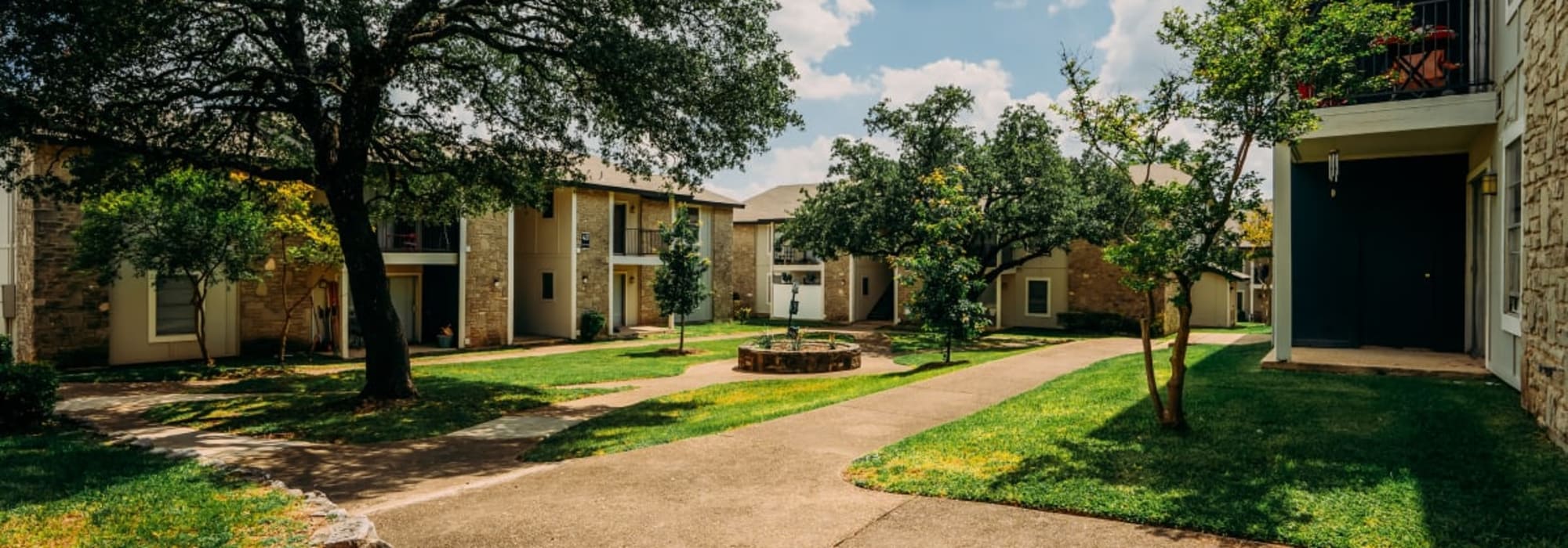 Outdoor walkway at Pearl Park in San Antonio, Texas