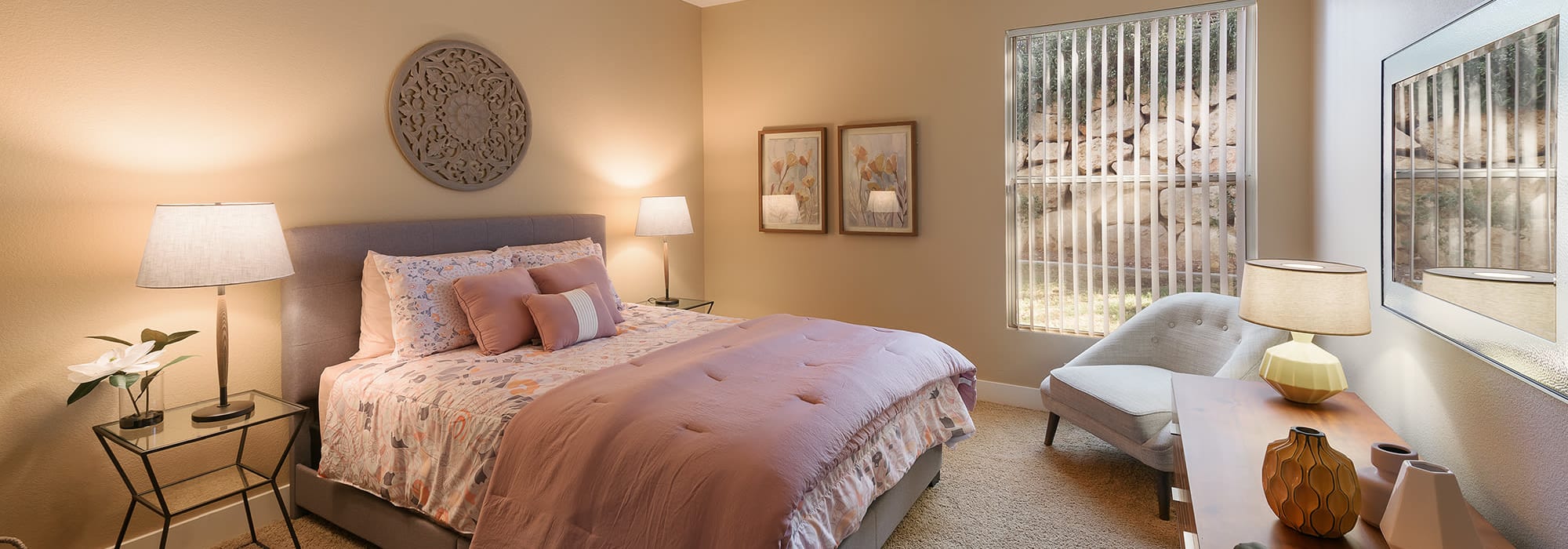 Spacious bedroom at Allegro at La Entrada in Henderson, Nevada