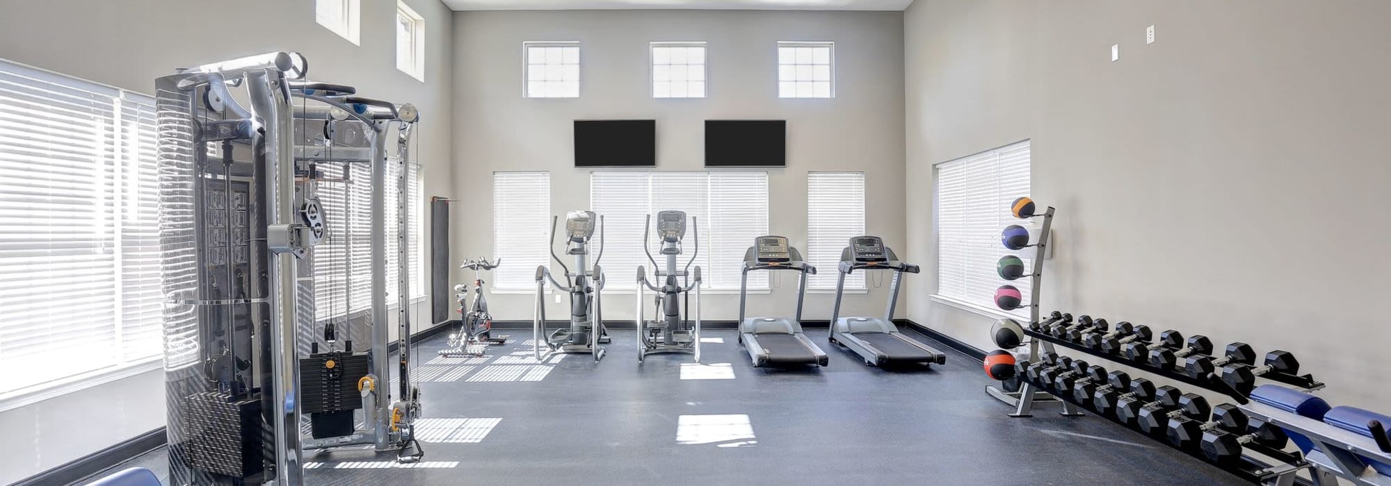 Fitness room at Meridian at Providence in Mt. Juliet, Tennessee