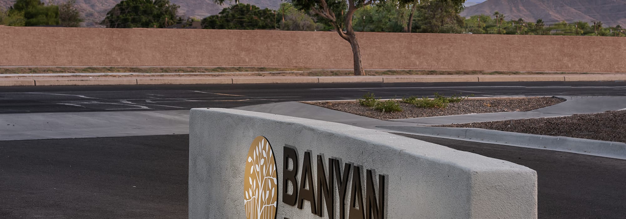 Entrance Sign at Banyan Preserve in Phoenix, Arizona