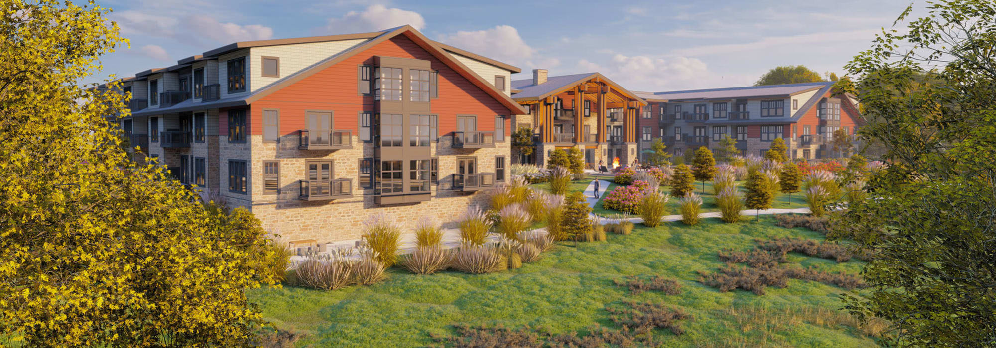Exterior and entrance  at Sandhill Shores in Stillwater, Minnesota