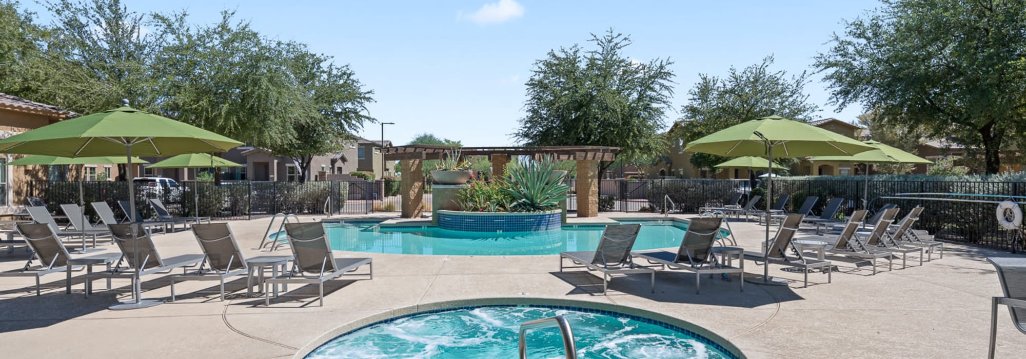 Swimming pool and spa at Sierra Verde in Surprise, Arizona