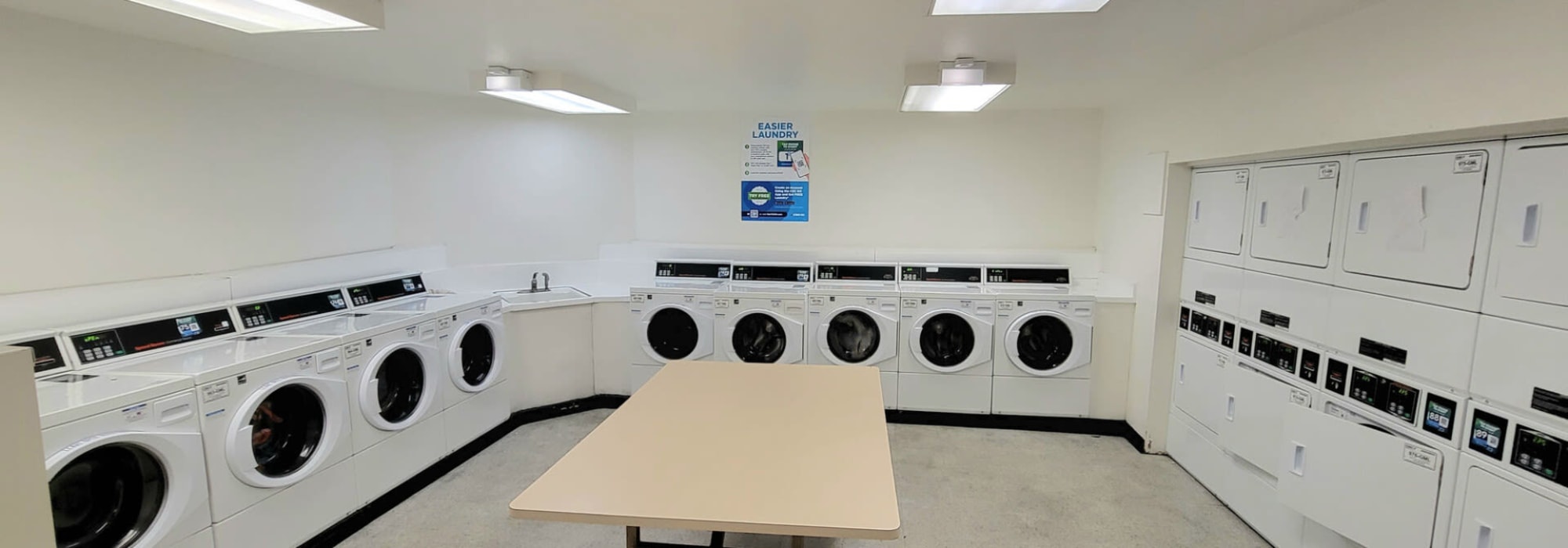 Laundry facility at Lakewood Apartments at Lake Merced in San Francisco, California