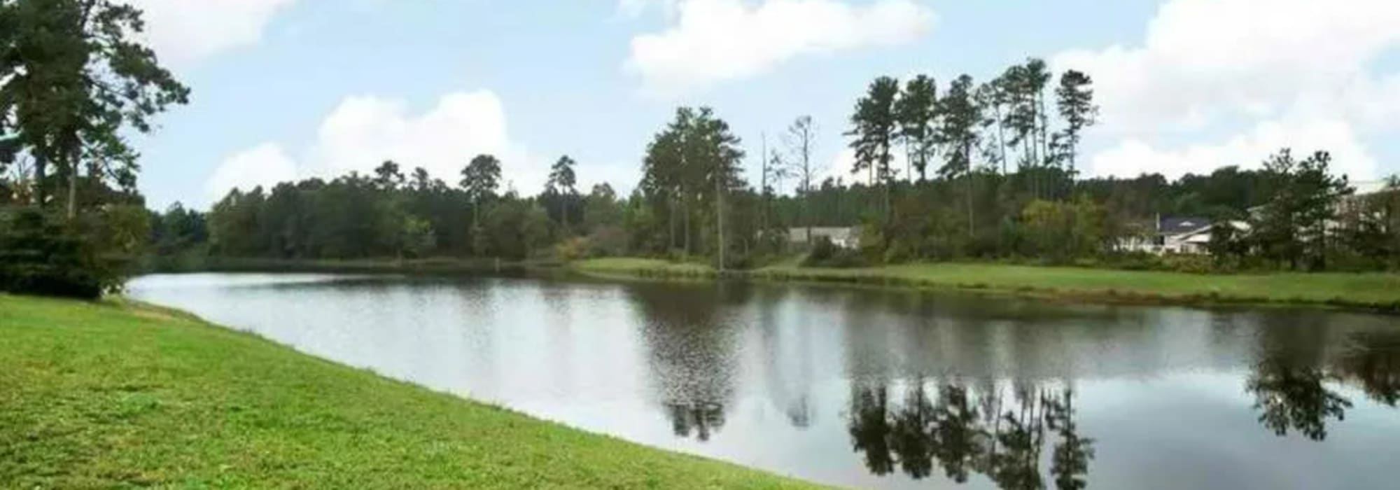 The sparkling pond at Reserve at Stillwater in Durham, North Carolina