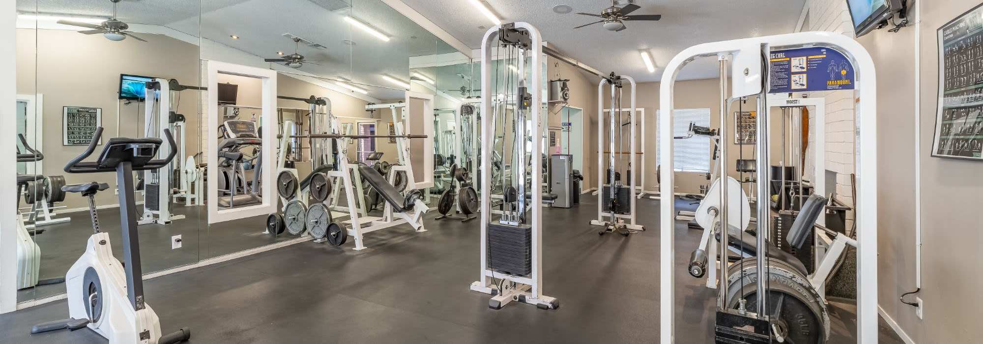 Fitness center at Rosewood Park Apartments in Reno, Nevada