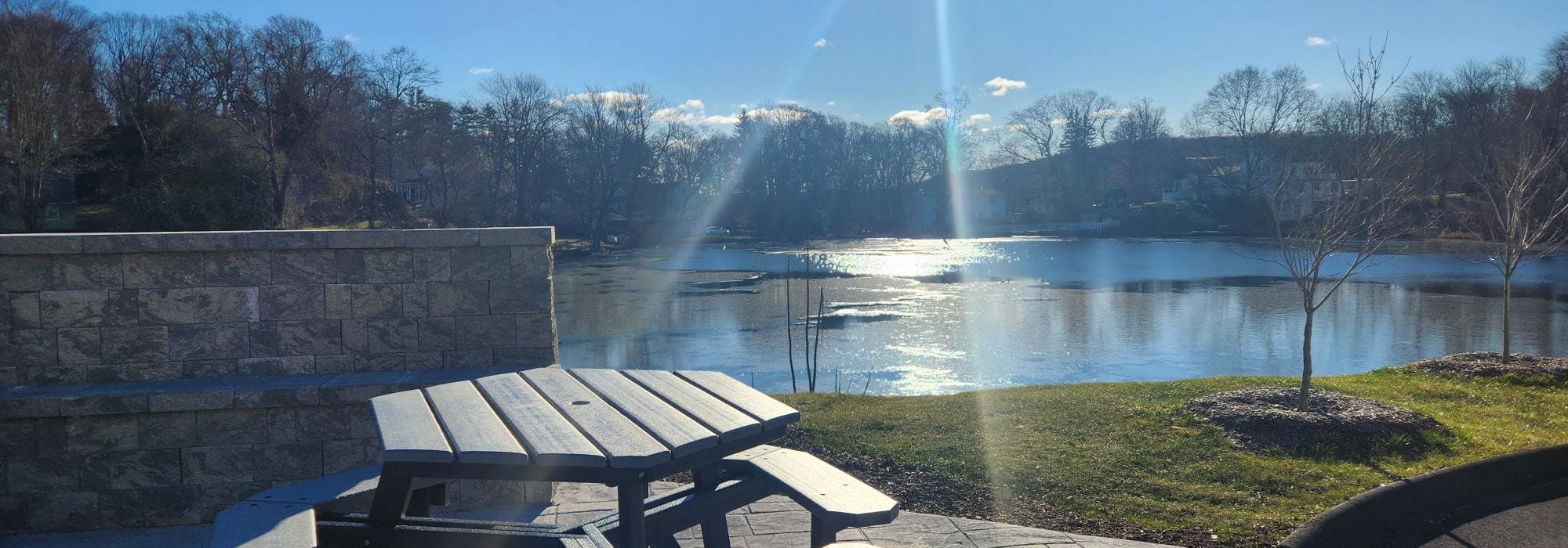 Private Patio at Apartments in Cheshire, Connecticut