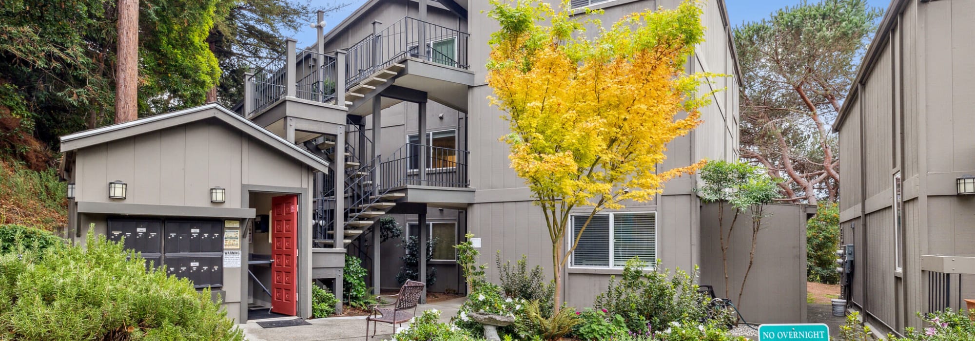 Community areas of Lyford Apartments in Tiburon, California
