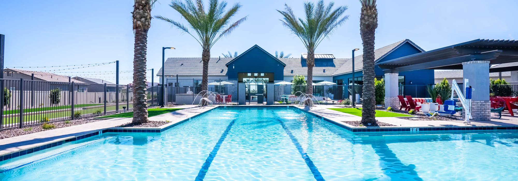 Resort style pool at FirstStreet Ballpark Village in Goodyear, Arizona