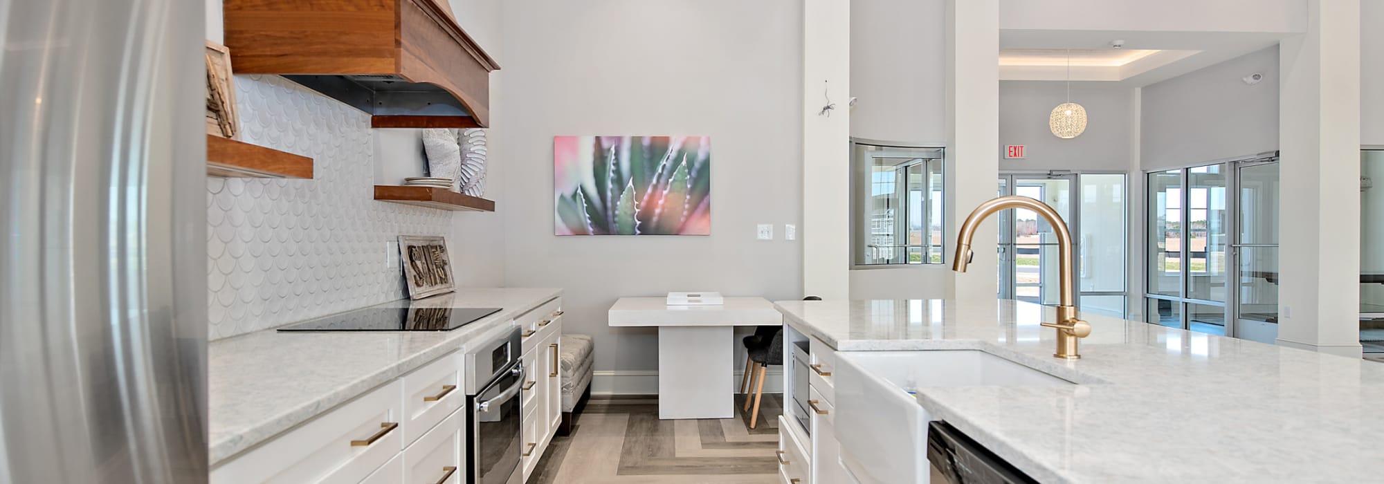 Clubhouse kitchen with great counter space at Oceans East in Berlin, Maryland