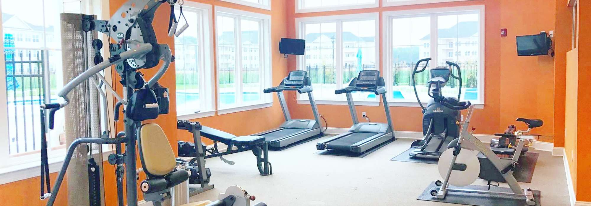Fitness center at Leander Lakes in Dover, Delaware