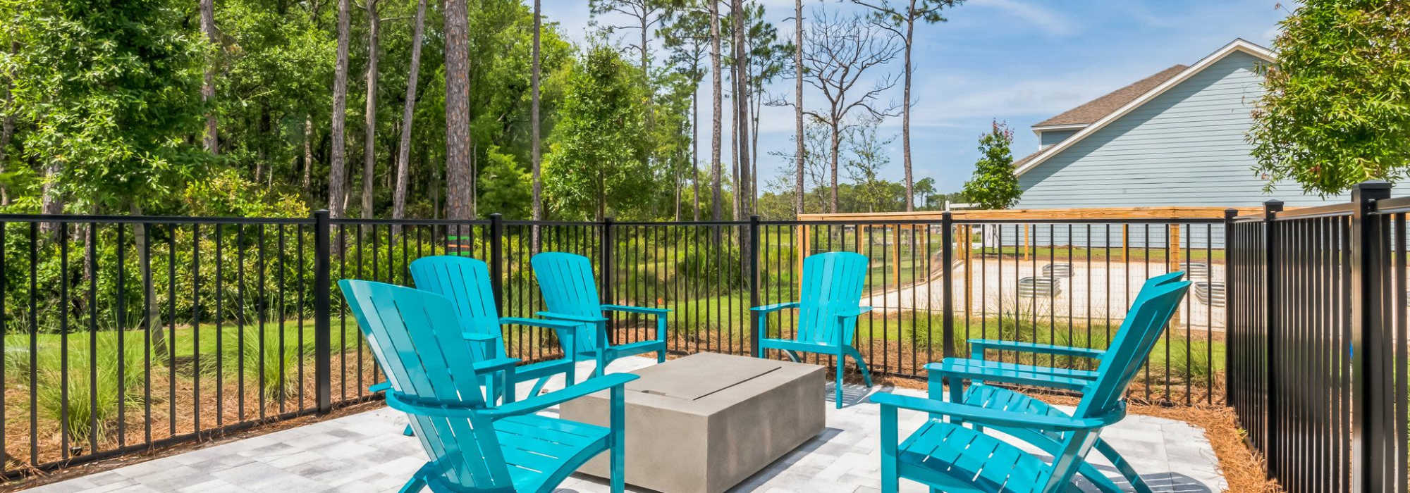 Outdoor firepit at Artisan Living North Beach in Santa Rosa Beach, Florida