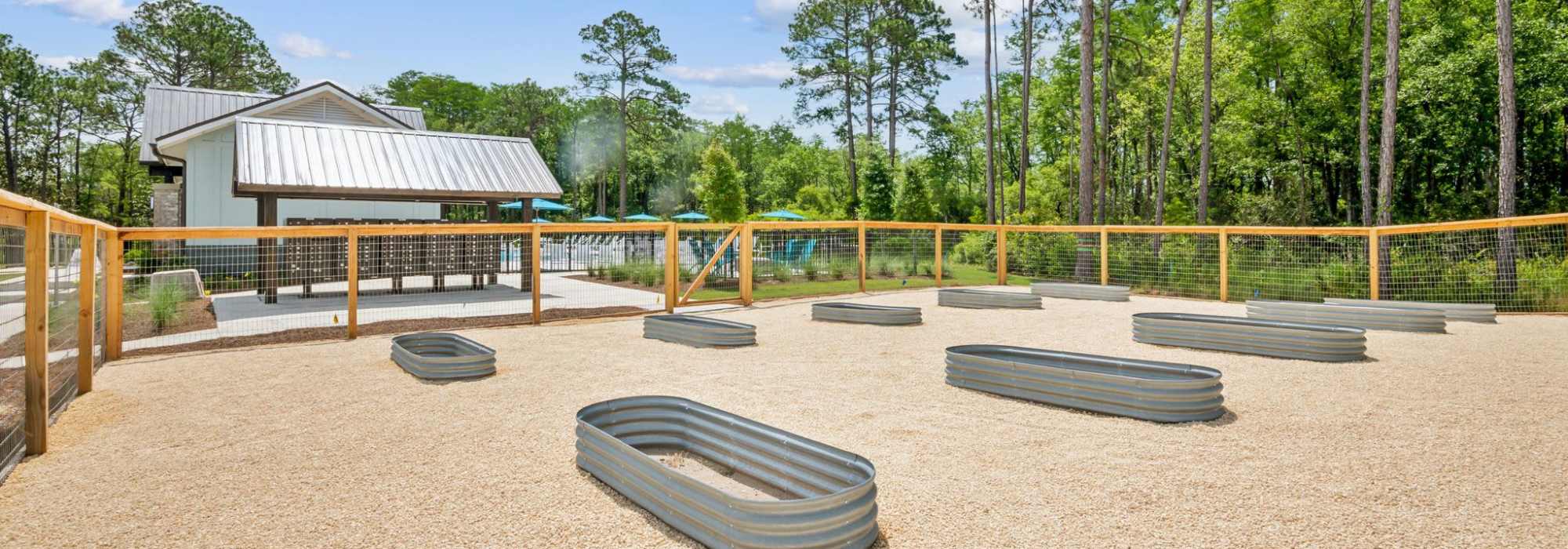Community garden at Artisan Living North Beach in Santa Rosa Beach, Florida