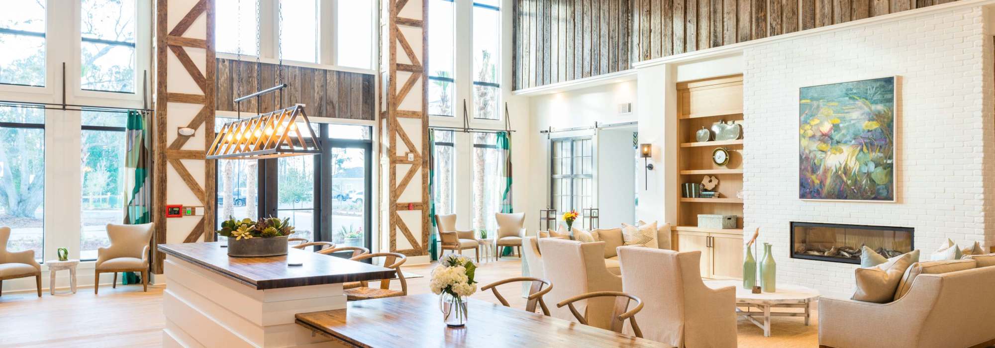 Elegant clubhouse at The Heyward in Charleston, South Carolina