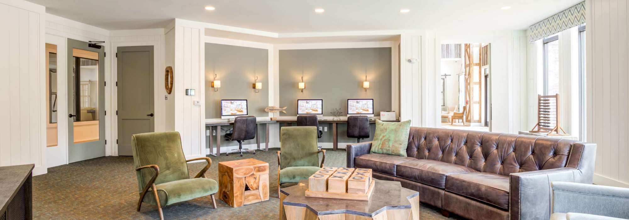 Business center at The Heyward in Charleston, South Carolina
