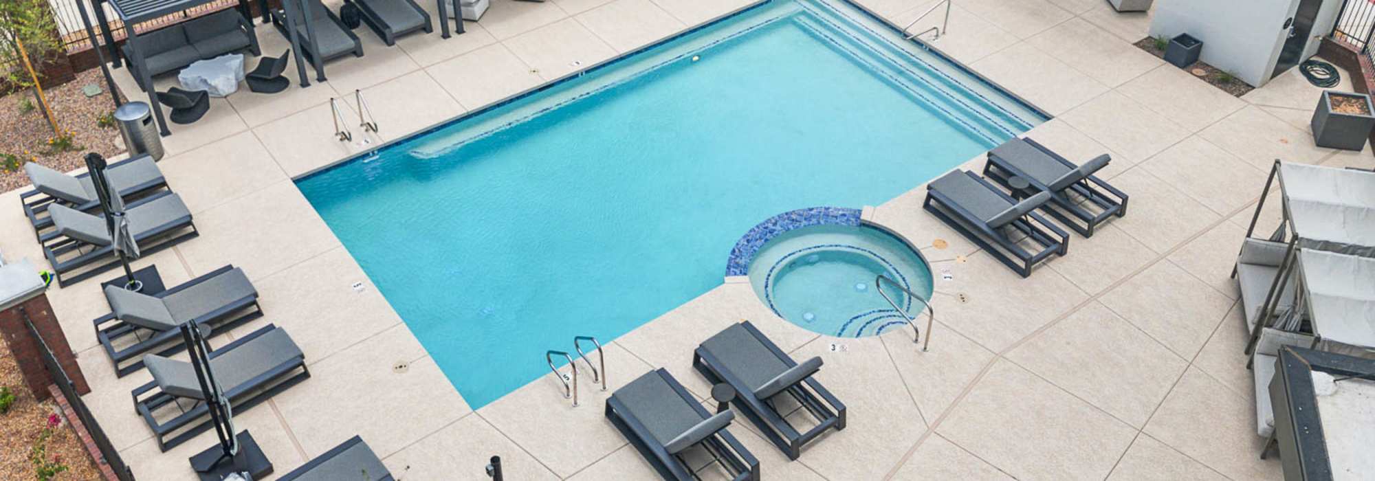 Resort-style pool at Quintana at Cooley Station in Gilbert, Arizona