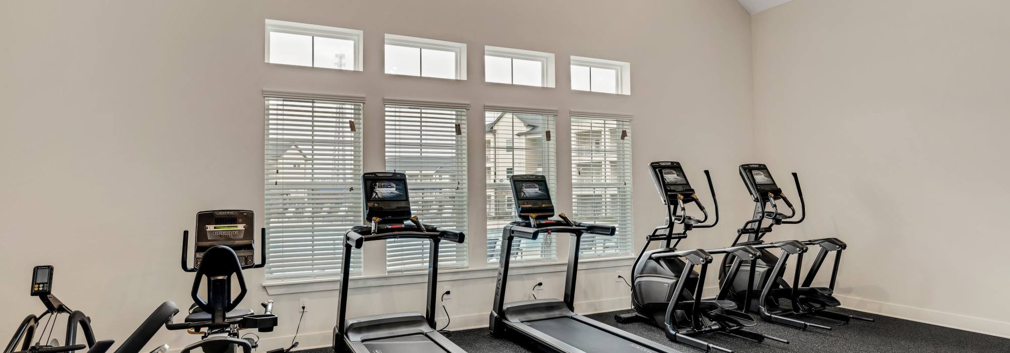 Treadmills in our fitness center at The Standard at Pinestone in Travelers Rest, South Carolina