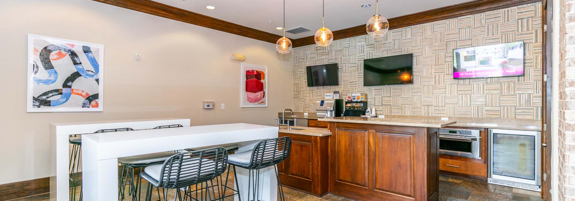 Cozy lounge area at Brookleigh Flats in Brookhaven, Georgia