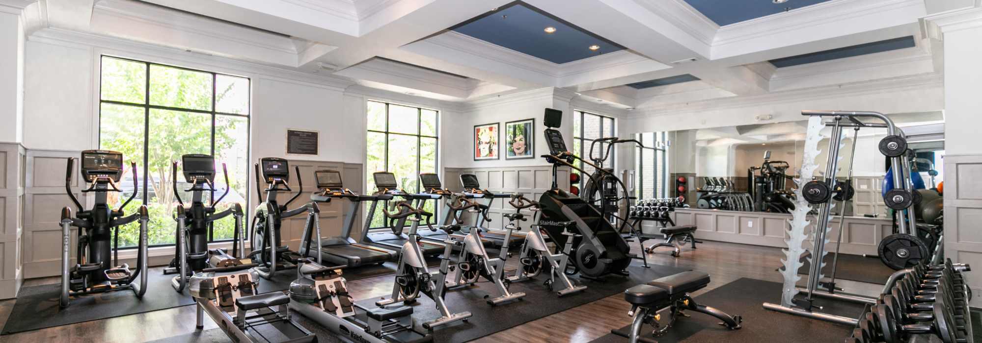 Fitness area at Brookleigh Flats in Brookhaven, Georgia