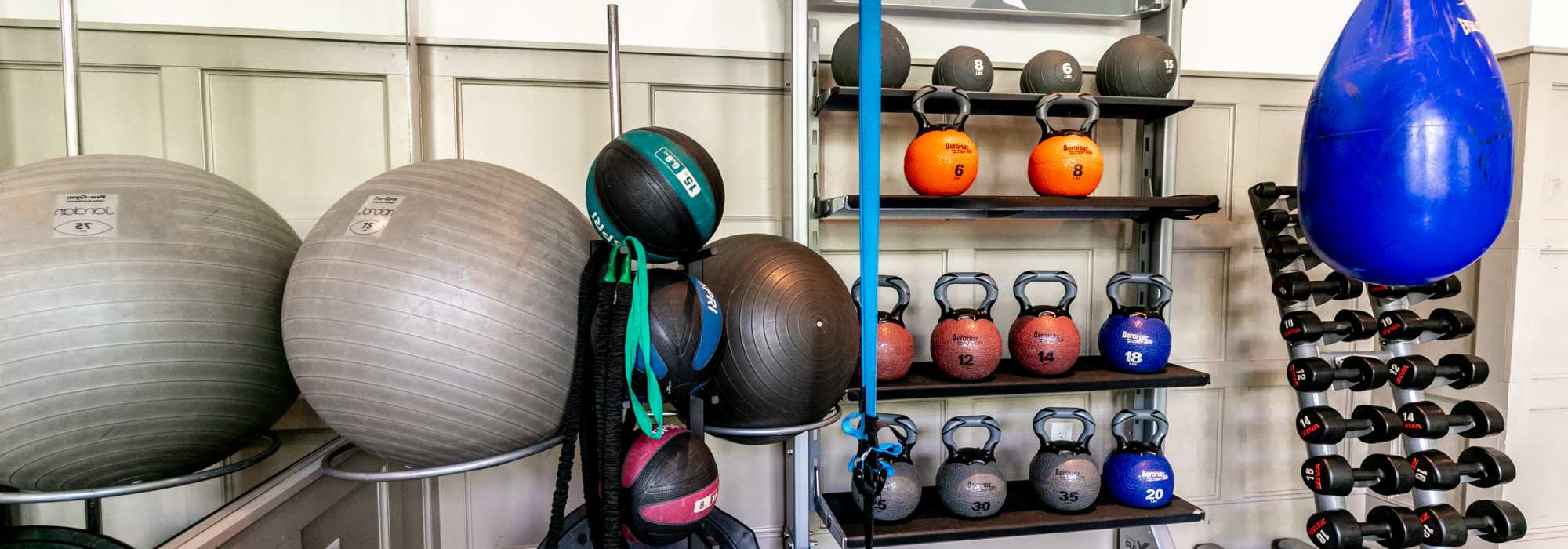 Fitness equipment at Brookleigh Flats in Brookhaven, Georgia