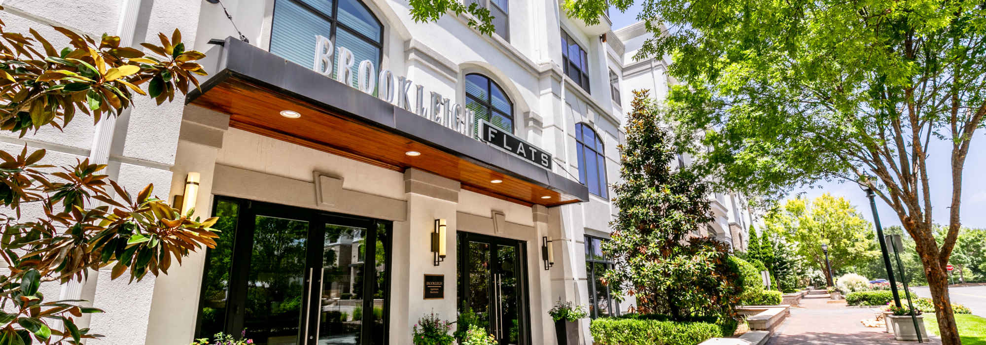 Building Exterior at Brookleigh Flats in Brookhaven, Georgia