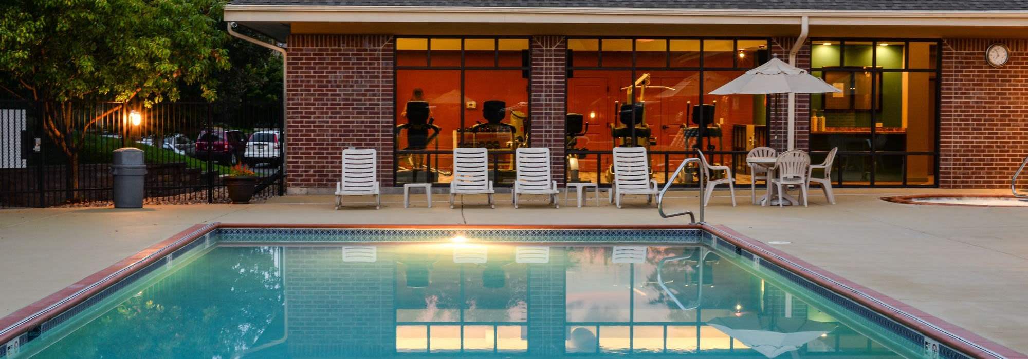 Resort-style pool at UTE Creek Apartments in Longmont, Colorado