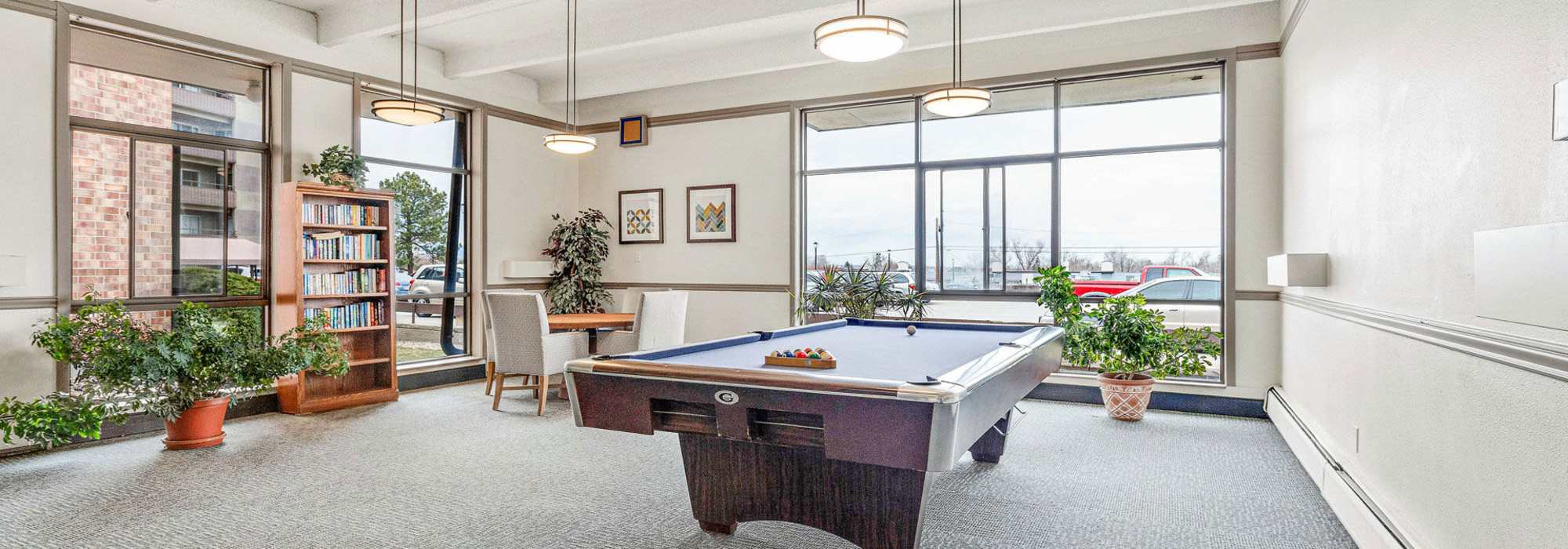Recreation room for the community at The Windermere in Littleton,Colorado