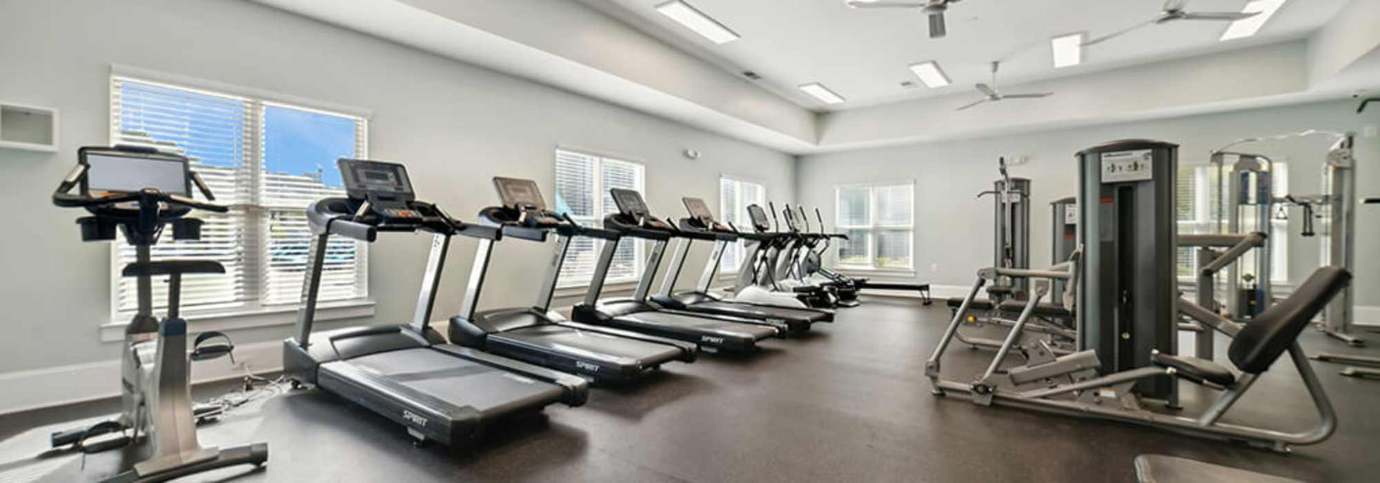 Fitness center at The Apartments at Shade Tree in Johns Island, South Carolina