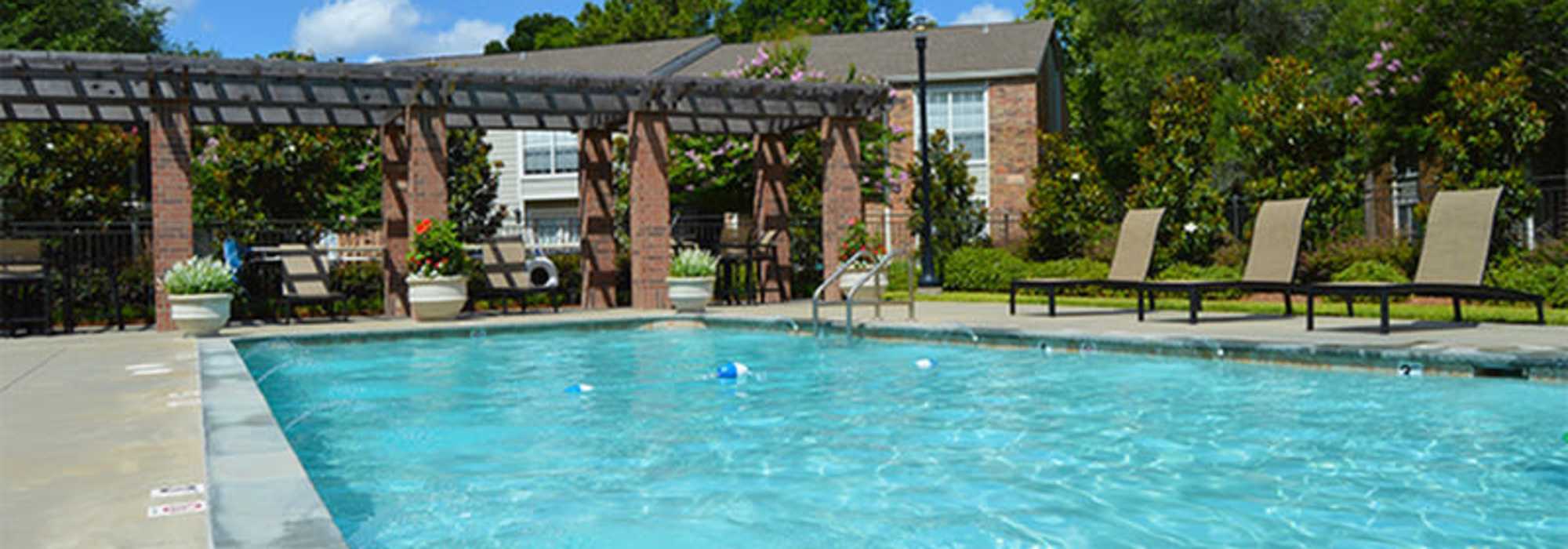 Outdoor pool at Chaparral Apartments in Bossier City, Louisiana