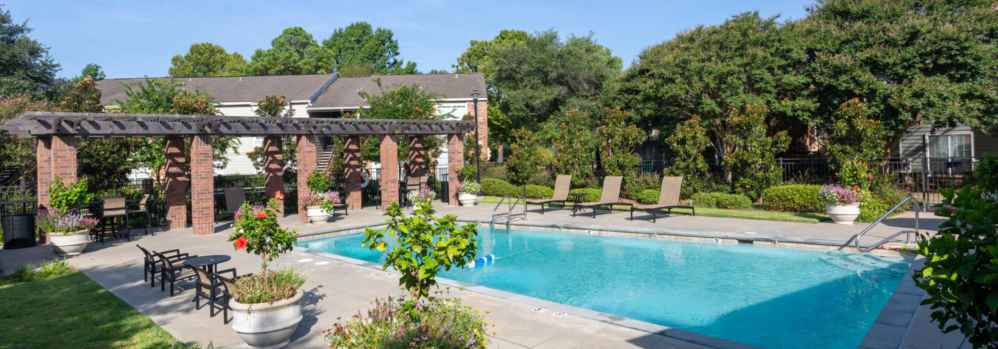 Pool at Chaparral Apartments in Bossier City, Louisiana
