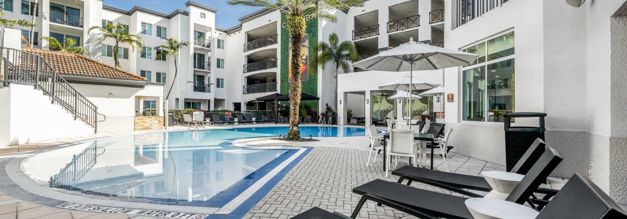 Resort-style swimming pool at Cordoba in Doral, Florida