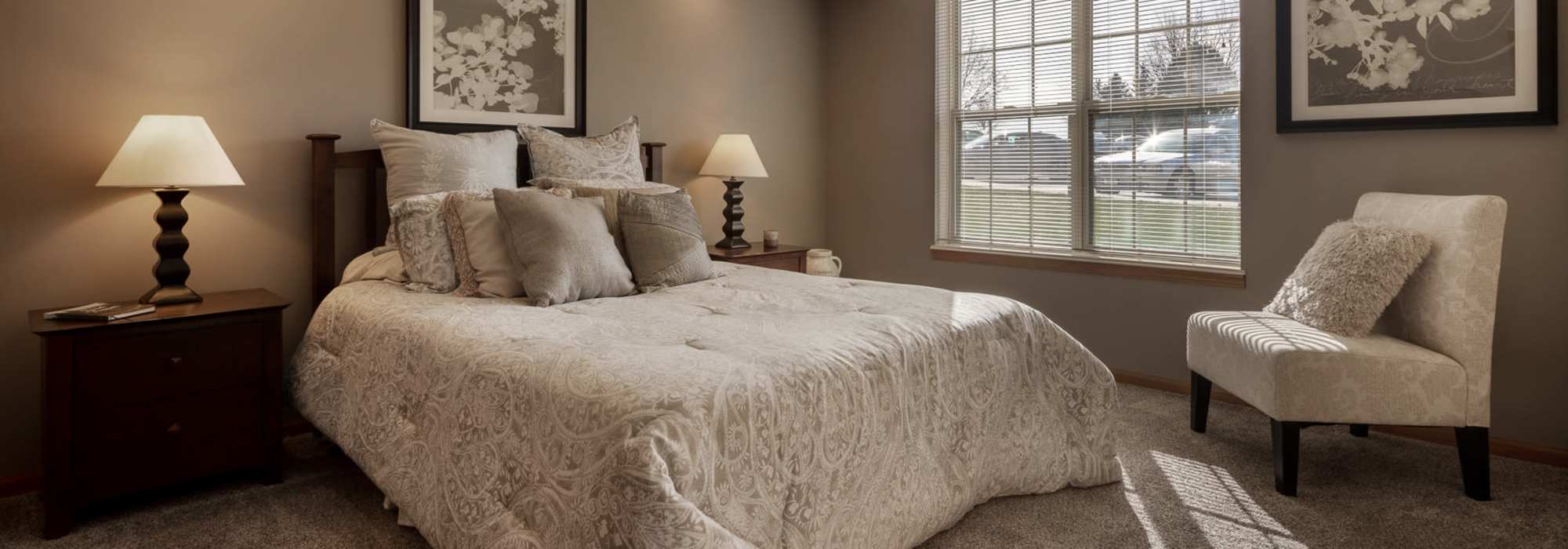 Master bedroom at Deer Creek in Middleton, Wisconsin