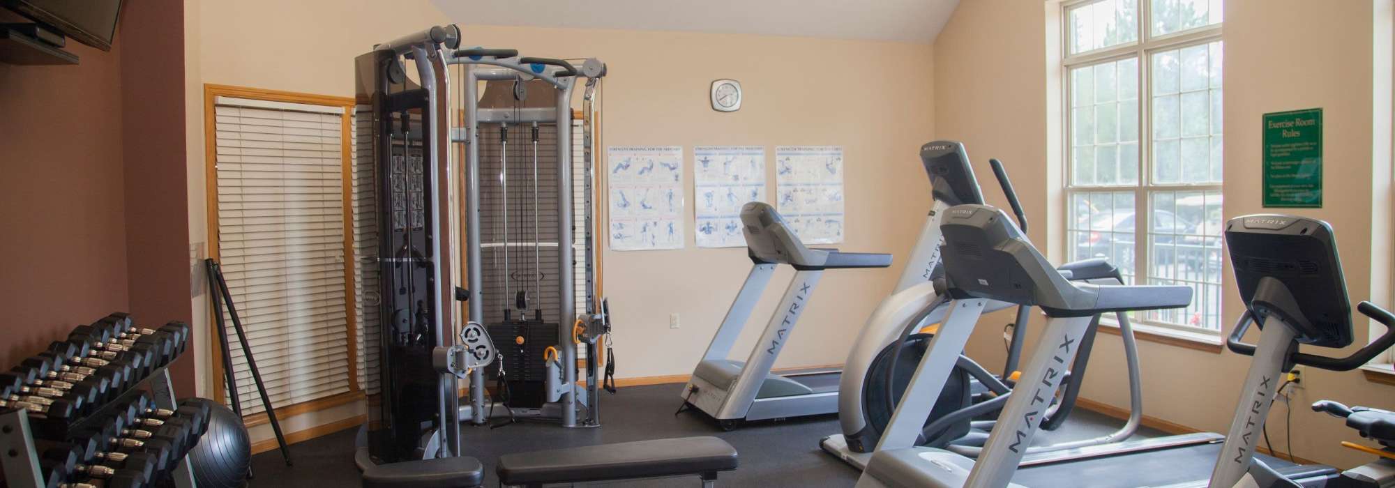 Fitness center at Deer Creek in Middleton, Wisconsin