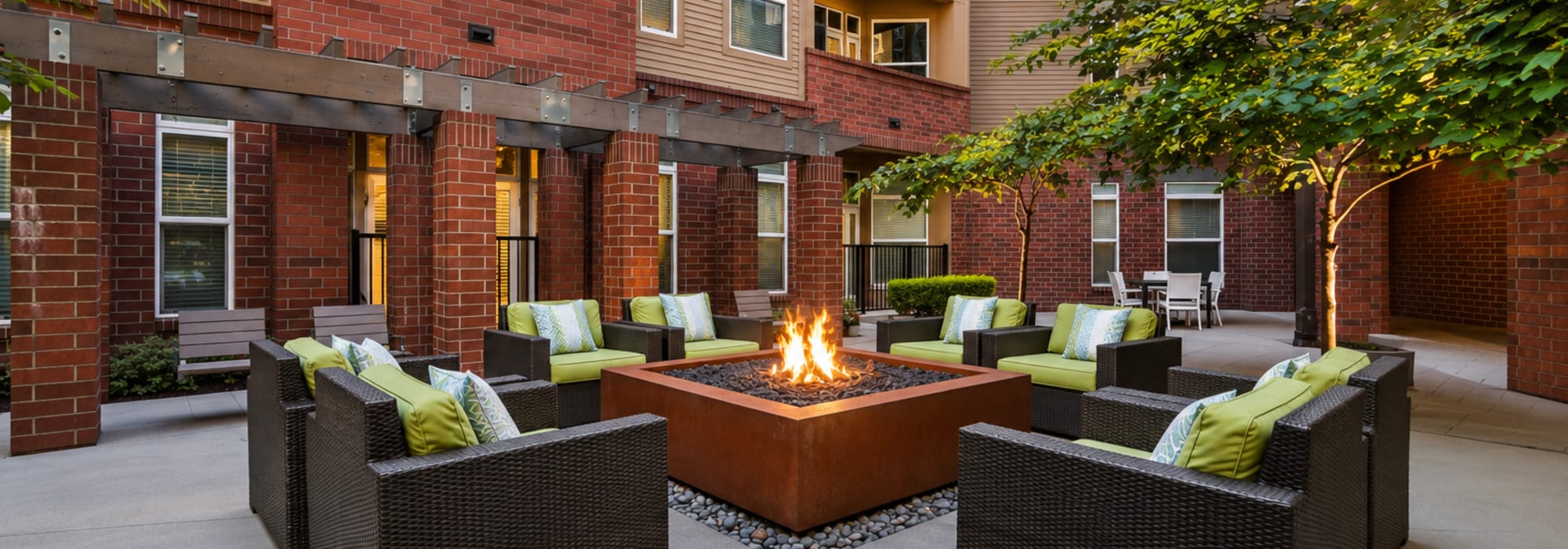 Outdoor space at Overton Row in Charlotte, North Carolina