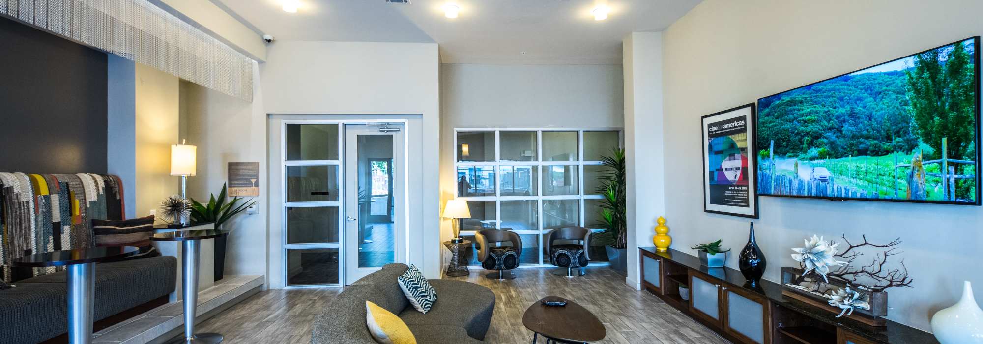 Modern lounge area with stylish seating at Corazon in Austin, Texas
