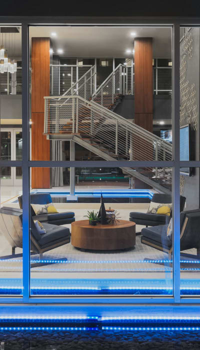 Seating in an upscale bar near The District at Scottsdale in Scottsdale, Arizona