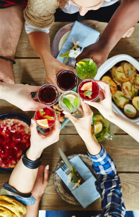 Food and drinks at a cool spot near The Reserve at Ballenger Creek Apartments in Frederick, Maryland