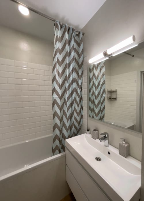Updated bathrooms at Haven New Providence in New Providence, New Jersey