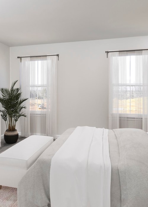 Model bedroom at The Collection at Scotland Heights in Waldorf, Maryland