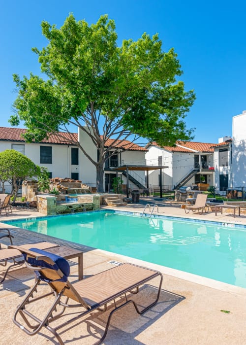 Beautiful pool at Athena Apartment Homes in Benbrook, Texas