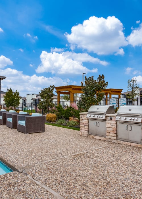 Comfortable pool area at Decker Apartment Homes in Ft Worth, Texas