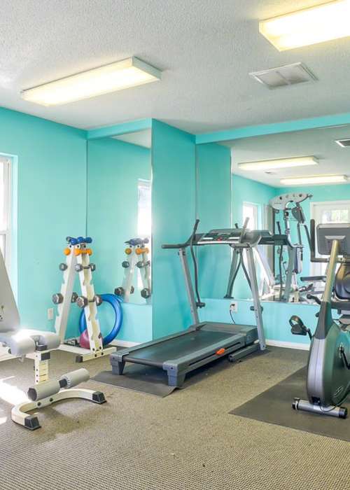 Treadmill in the fitness center at Sand Ridge in Wilmington, North Carolina