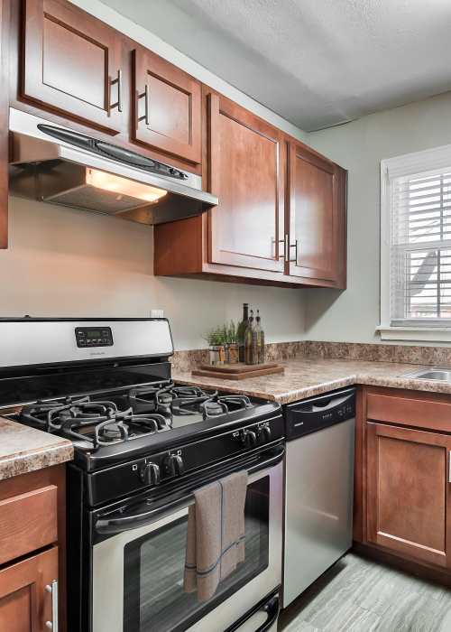 Model kitchen at Georgian Woods in Memphis, Tennessee