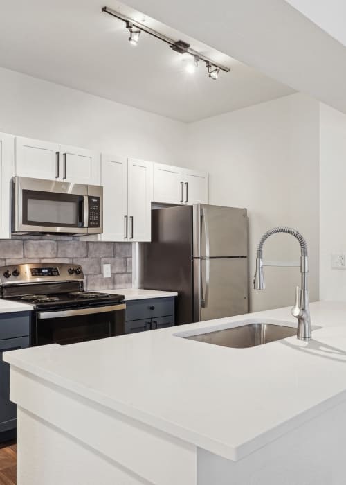 Modern kitchen at Mission Eagle Pointe in Allen,Texas