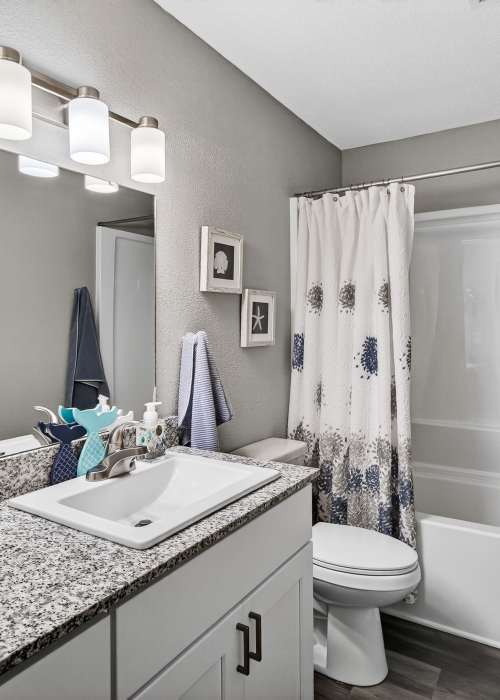 Model bathroom at Trinity Lakes in Cordova, Tennessee