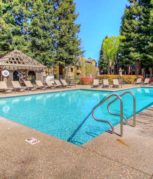 Pool and Pool Deck with seating