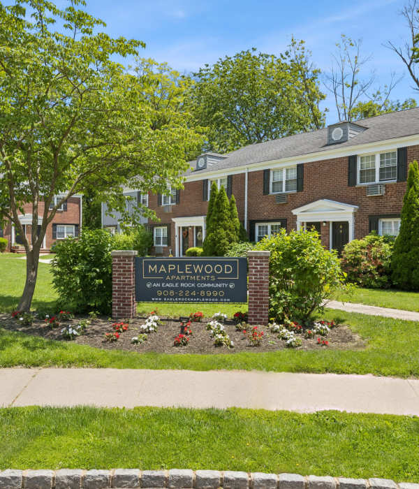 Exterior of apartments at Eagle Rock Apartments at Maplewood in Maplewood, New Jersey