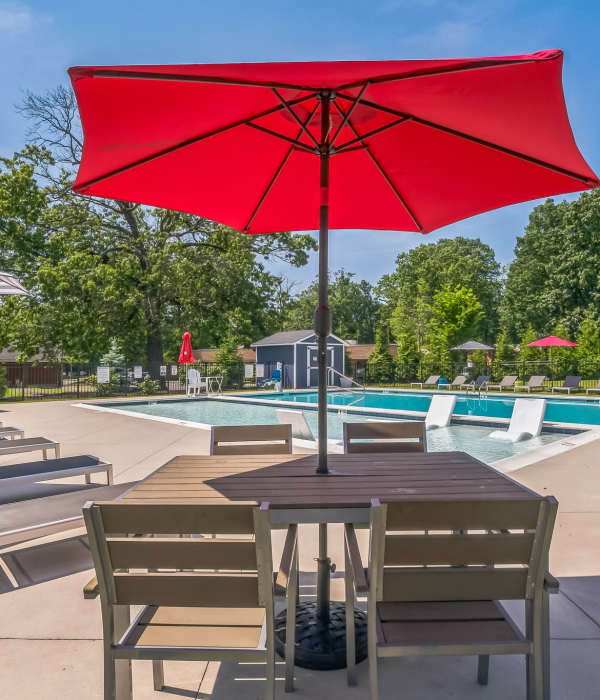 Swimming pol at Ramblewood Village Apartments in Mount Laurel, New Jersey